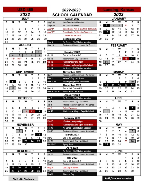 Susd 2022-2023 Calendar